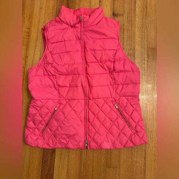 Talbots Pink Down Puffer Vest Size Petite Large(n) - Picture 1 of 12